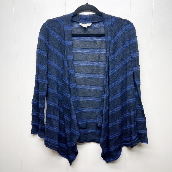 Motherhood Maternity Open Front Long Sleeve Striped Boho Cardigan Size Large - Picture 1 of 11